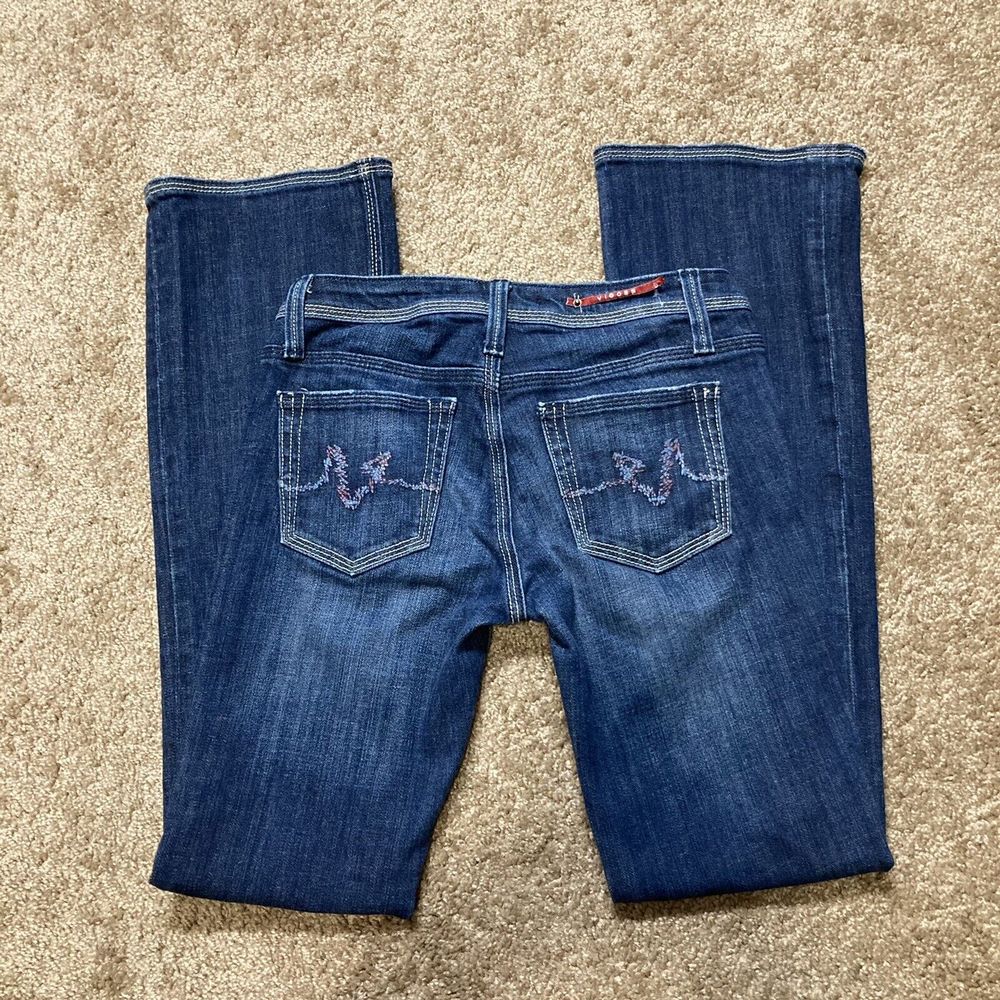 Vigoss Tokyo Boot Cut Size 1 Low Rise Stretch Women Denim Blue Jean Pants